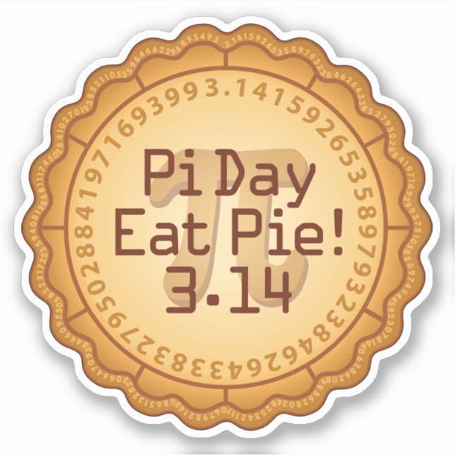 Eat Paj på Pi Day Klistermärken (Framsida)