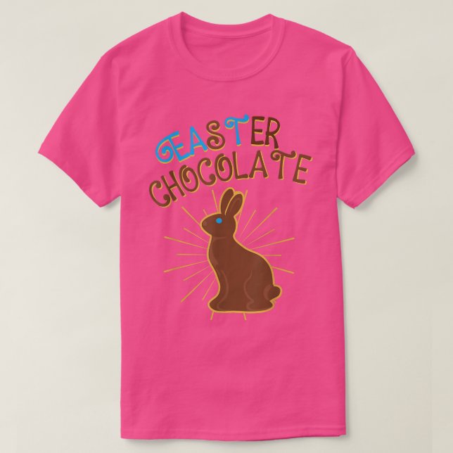 Eat Påsk Chocolate Bunny Funny Påsk  T Shirt (Design framsida)