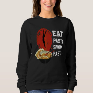 Eat Pasta Simma Fasta Swimmer Swimming Vatten spor T Shirt