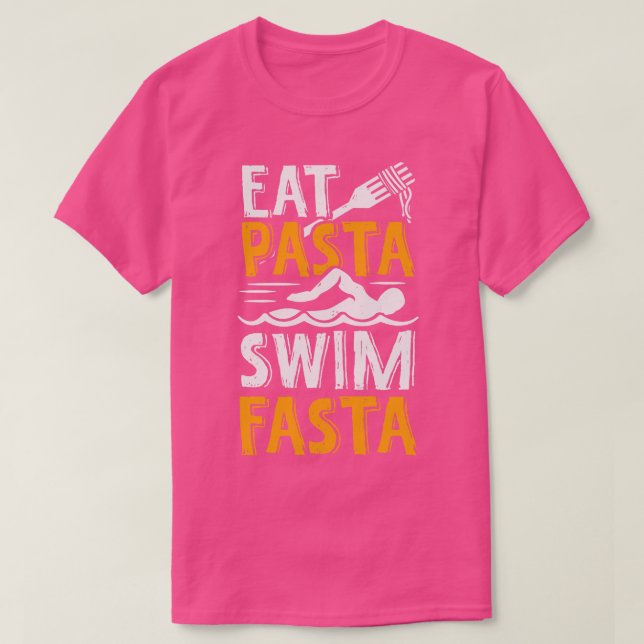 Eat Pasta Simma Fasta Swimming Swimmer Gift T Shirt (Design framsida)