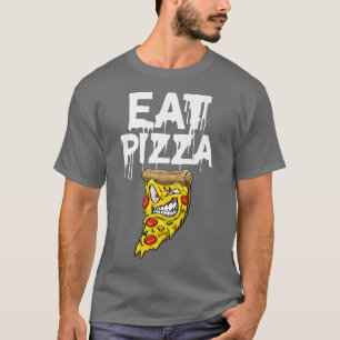 Eat Pizza Funny Tasty Cheesy Pizza Kärlek Foodie T Shirt