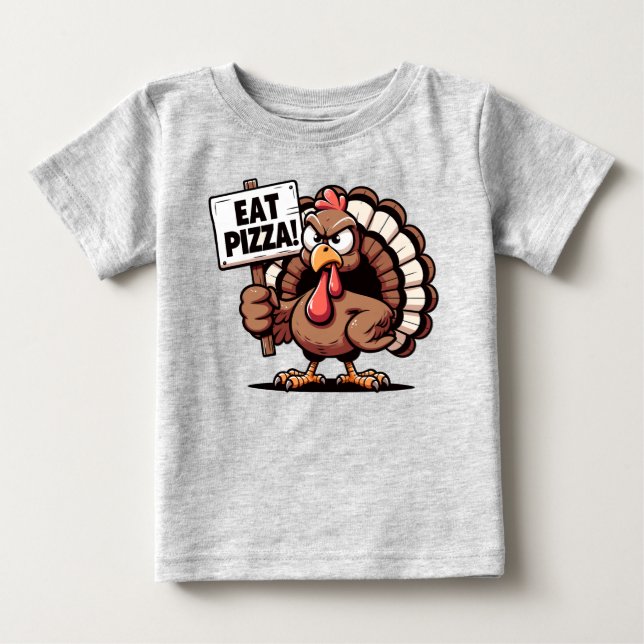 Eat Pizza Turkey T Shirt (Framsida)