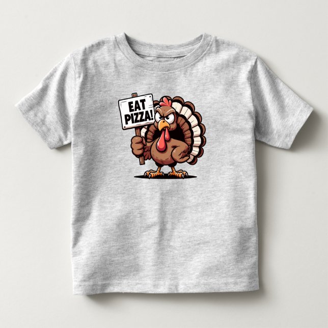 Eat Pizza Turkey T Shirt (Framsida)