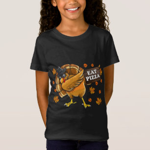 Eat Pizza Turkey Thanksgiving Vuxen Vegan Kids Rol T Shirt