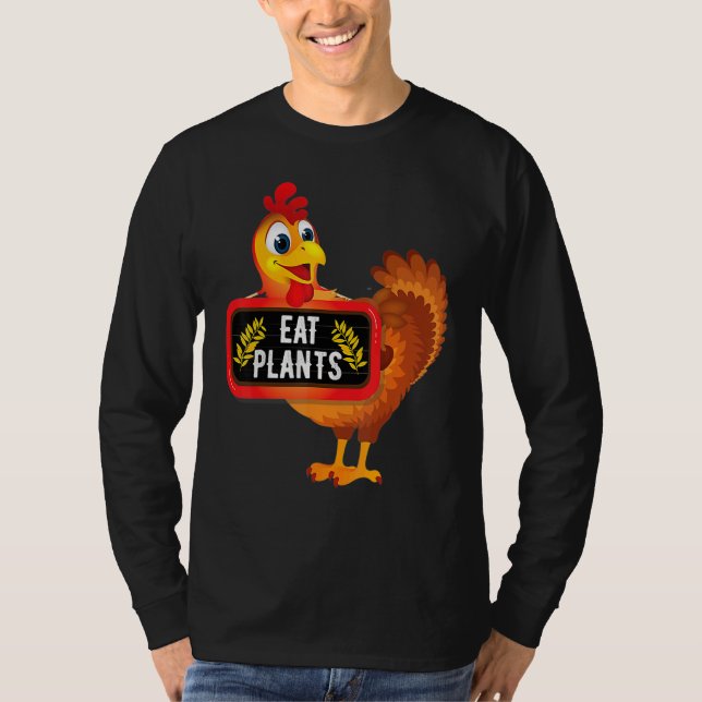 Eat Plants Vegan Vegetarian Turkey Thanksgiving_2 T Shirt (Framsida)