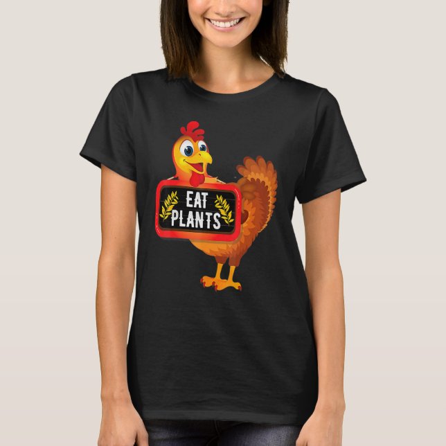 Eat Plants Vegan Vegetarian Turkey Thanksgiving_2 T Shirt (Framsida)