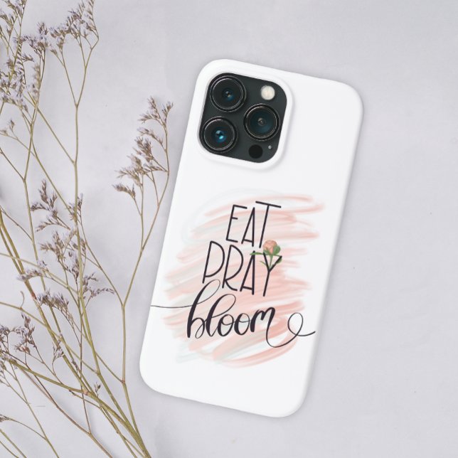 Eat Pray Bloom Rosa ros Monogram Namn (Skapare uppladdad)
