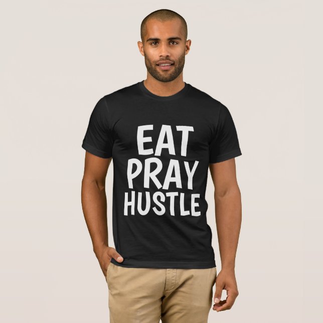 EAT PRAY HUSTLE Manar, halvskjortor Tröja (Hel framsida)
