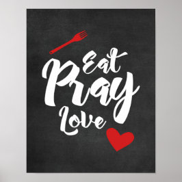 Eat Pray Kärlek - Kitchen - Black Poster