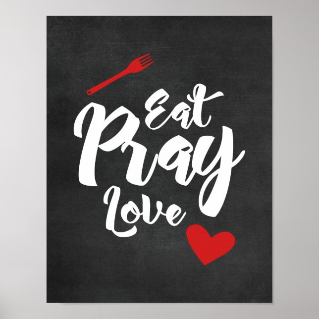 Eat Pray Kärlek - Kitchen - Black Poster (Framsidan)