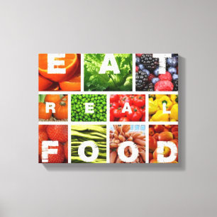 Eat Real Food Canvastryck