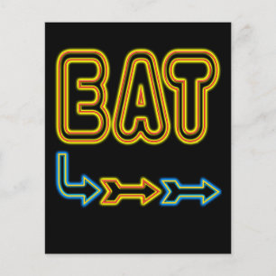 Eat Retro Neon Flyer-mall Flygblad