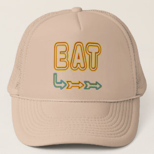Eat Retro Neon Sign Art Truckerkeps
