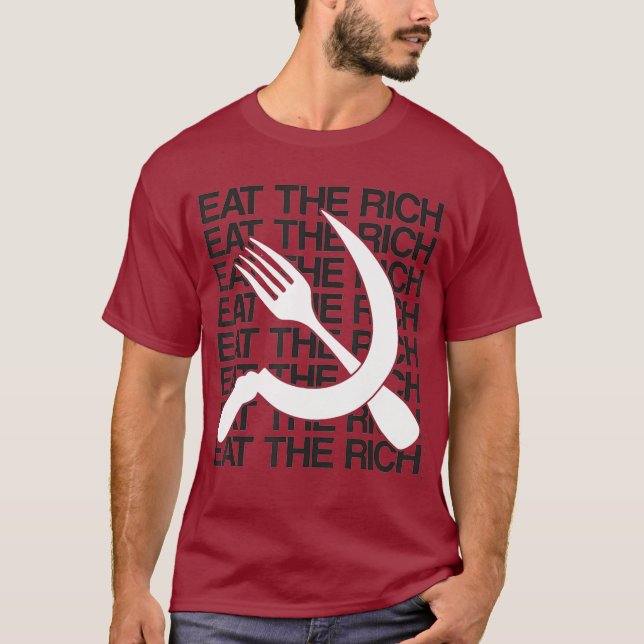 Eat Rik Hammer Sickle T Shirt (Framsida)