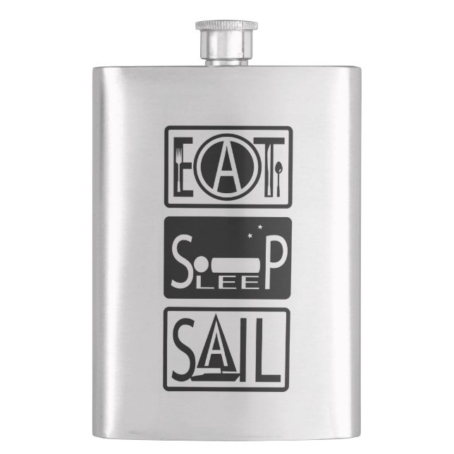 Eat Sail Sail Classic 8 oz-kolv Fickplunta (Framsidan)