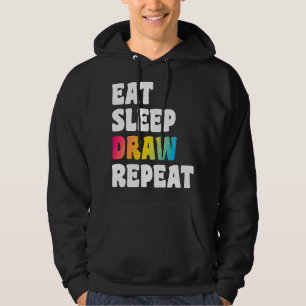 Eat Sföreliggande Kreativ Upprepa Art Funny Artist Hoodie
