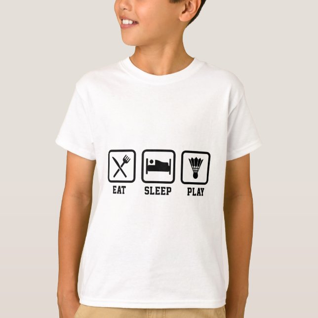 Eat Sföreliggande Play Badminton Player Shuttle Sp T Shirt (Framsida)