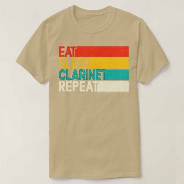 Eat Sleap Clarinet Repeat Funny Clarinet Player T Shirt (Design framsida)
