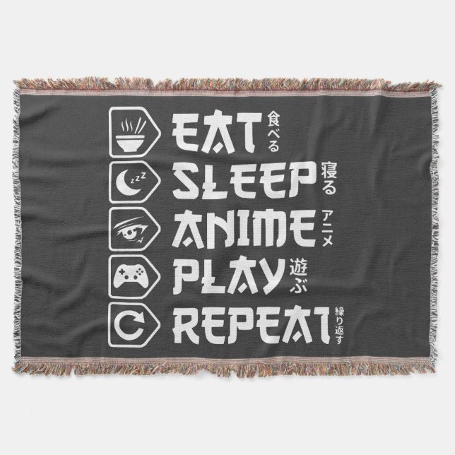 Eat Sleep Anime Play Repeat Otaku Anime Lifestyle Filt (Framsidan)