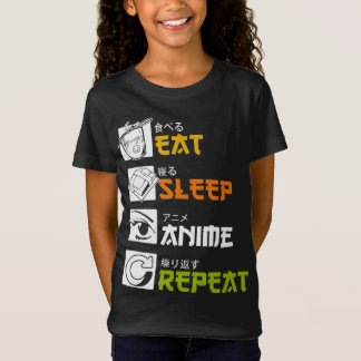 eat sleep anime repeat |funny japanese manga t shirt