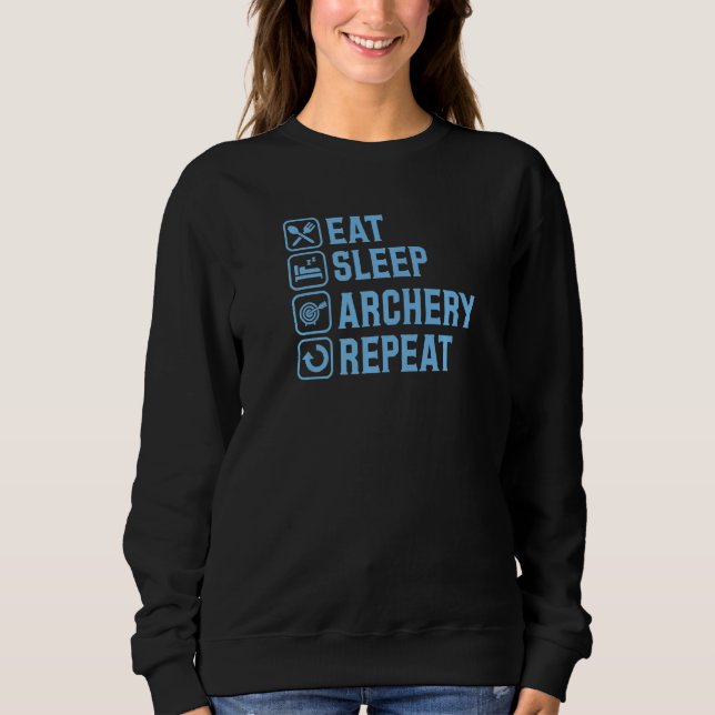 Eat Sleep Archery Repeat Simple Minimalist Archer  T Shirt (Framsida)