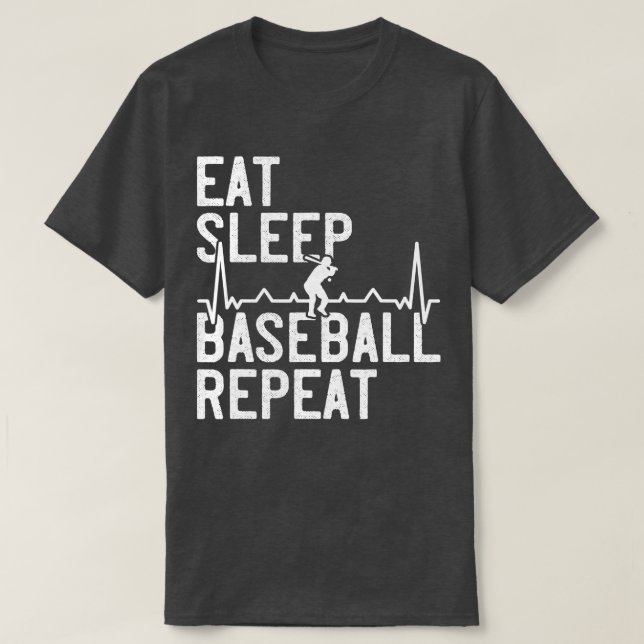 Eat Sleep Baseball Repeat Funny Baseball Player  T Shirt (Design framsida)