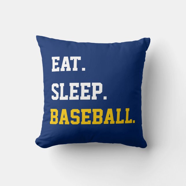 Eat Sleep Baseball Sleutelhanger Ronde Button 7,6  Kudde (Framsida)