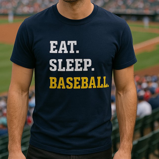 Eat Sleep Baseball Tee (Skapare uppladdad)