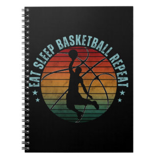 EAT SLEEP BASKETBALL REPEAT ANTECKNINGSBOK