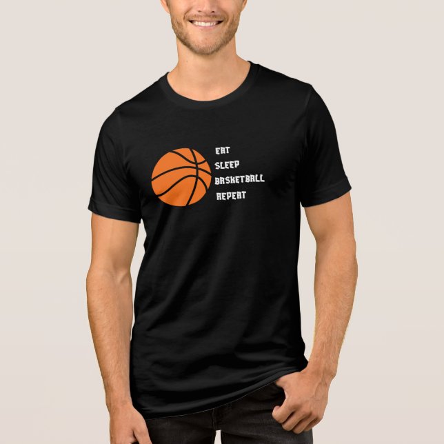 Eat Sleep Basketball Repeat on Unisex  T Shirt (Framsida)