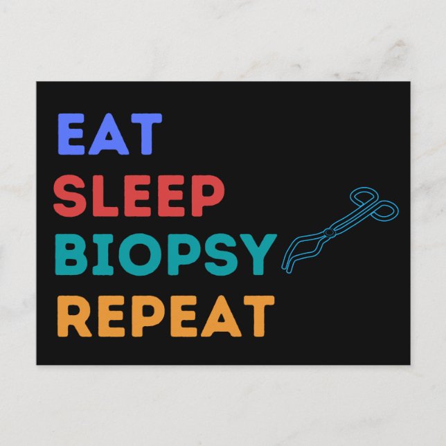 EAT SLEEP BIOPSY REPEAT - BIOPSY VYKORT (Framsida)