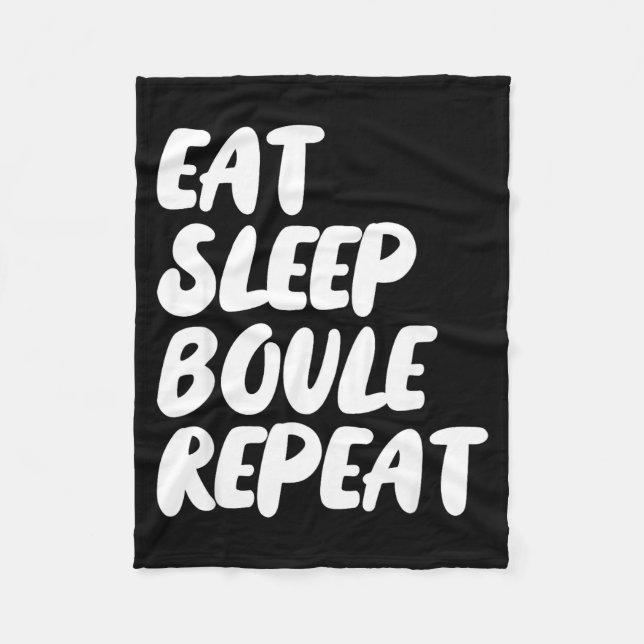 Eat Sleep Boule Repeat Saying Funny Petanque Boule Fleecefilt (Framsidan)