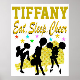 EAT, SLEEP, CHEER PERSONLIG CHEERLEADING POSTER