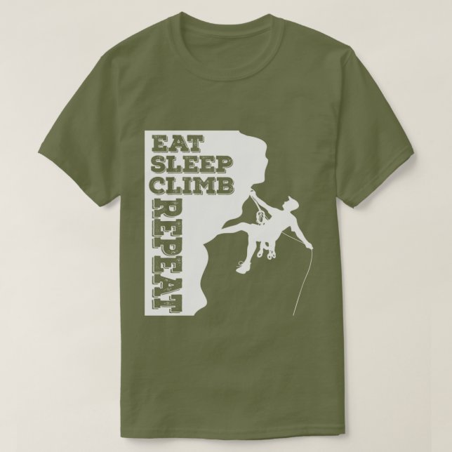 Eat Sleep Climb Repeat T Shirt (Design framsida)