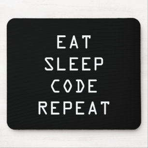 EAT SLEEP CODE REPEAT musmatta för programmerare