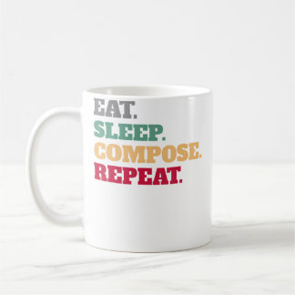 Eat Sleep Compose Repeat Gift Idea Composer Kaffemugg