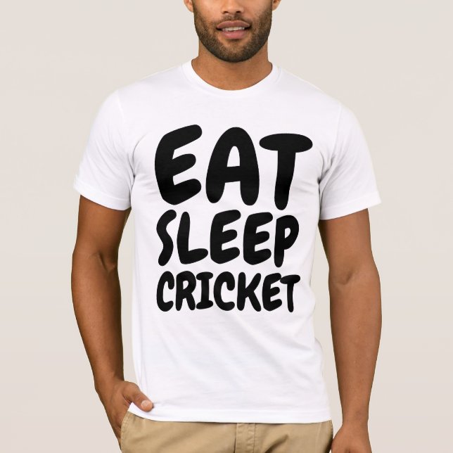 EAT SLEEP CRICKET T-shirts (Framsida)