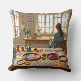 Eat.Sleep.Cross Stitch.Repeat- Gift for Stitchers  Kudde