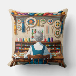 Eat.Sleep.Cross Stitch.Repeat- Gift for Stitchers  Kudde