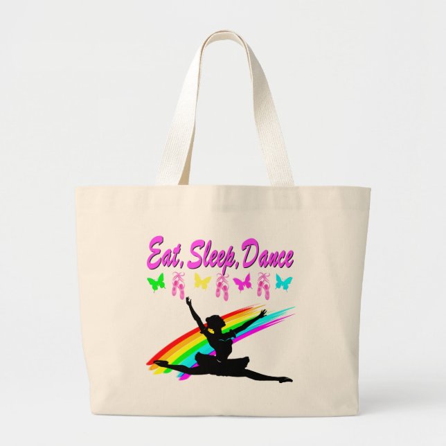 EAT, SLEEP, DANCE BALLERINA DESIGN JUMBO TYGKASSE (Framsidan)
