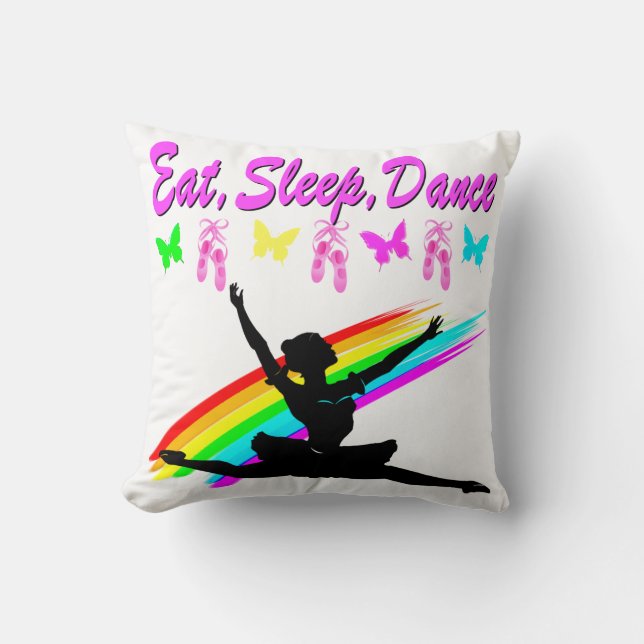 EAT, SLEEP, DANCE BALLERINA DESIGN KUDDE (Framsida)