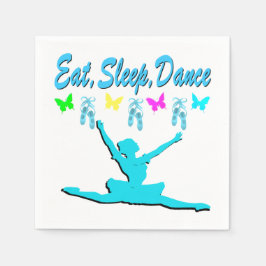 EAT, SLEEP, DANCE BALLERINA DESIGN PAPPERSSERVETT