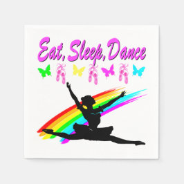 EAT, SLEEP, DANCE BALLERINA DESIGN PAPPERSSERVETT