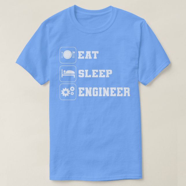 Eat Sleep Engineer Rela Person  T Shirt (Design framsida)