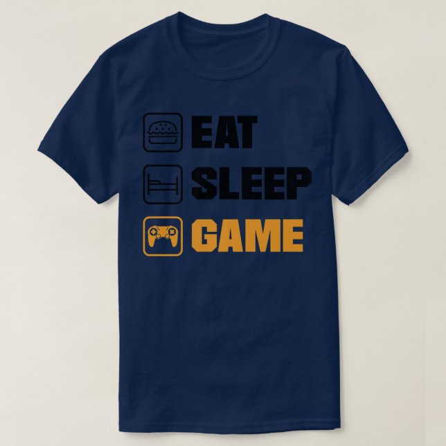 Eat Sleep Game Video Game Player Gaming Console Pc T Shirt (Design framsida)