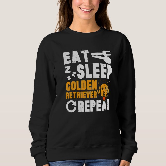 Eat Sleep Golden Retriever T Shirt (Framsida)