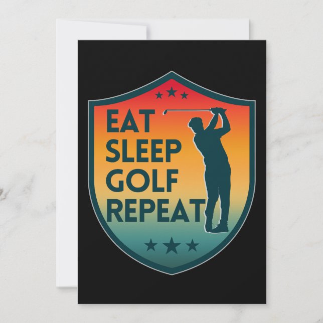 EAT SLEEP GOLF REPEAT INBJUDNINGAR (Framsida)