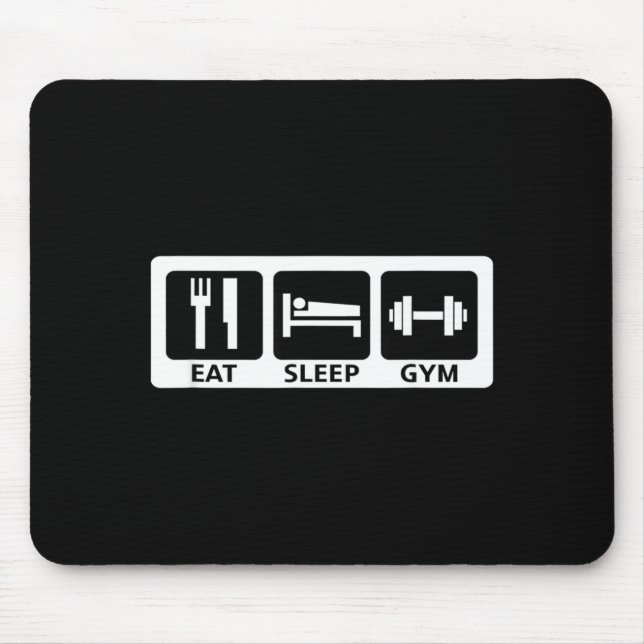 Eat Sleep Gym Fitness Trainer Workout Gift  Musmatta (Framsidan)