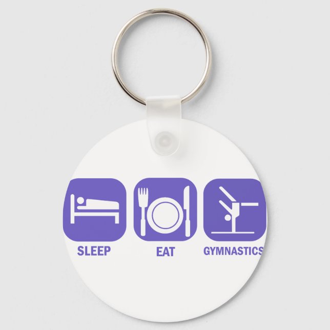 EAT SLEEP GYMNASTICS NYCKELRING (Framsida)