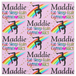 EAT SLEEP GYMNASTICS PERSONLIG FABRIC TYG
